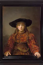 Rembrandt Harmensz. van Rijn (1606 – 1669): Girl in a Picture Frame, 1641