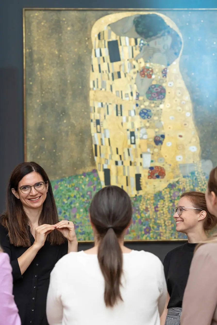 Belvedere, barrier-free, guided tour, \"The Kiss\", Gustav Klimt