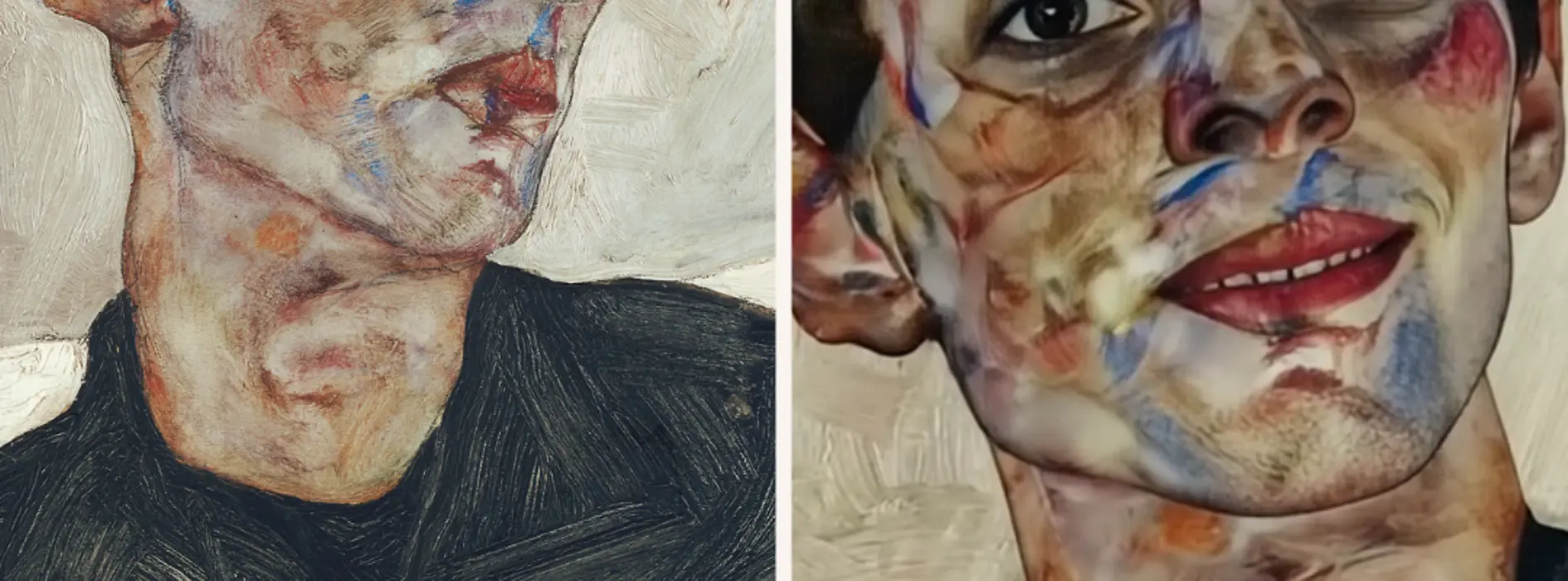 Egon Schiele - Selbstbildnis mit Lampionfrüchten