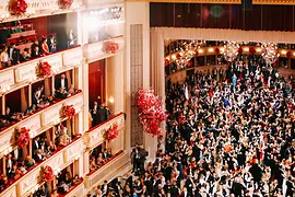 Vienna Opera Ball, State Opera, Opera House filled with ball guests