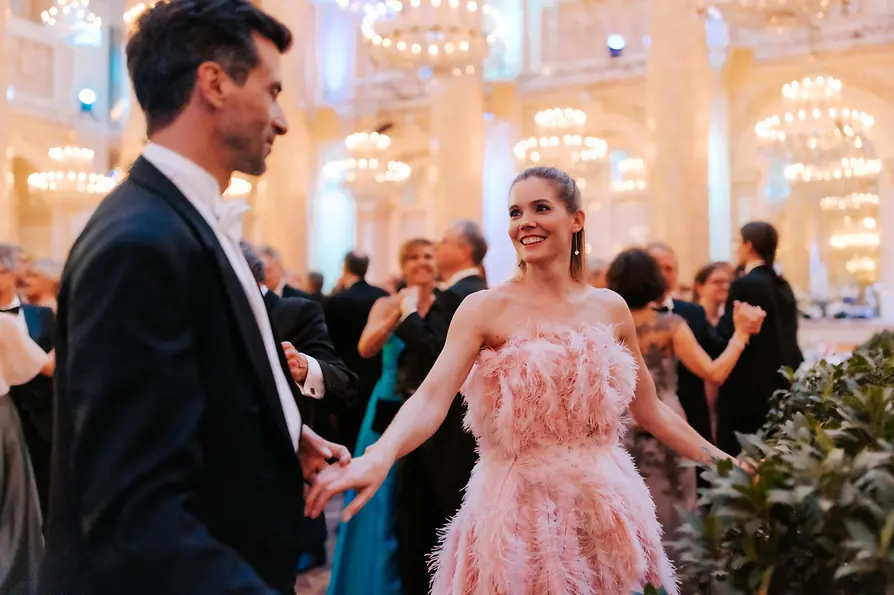 Vienna Coffeehouse Owners' Ball, Imperial Palace (Hofburg), dancing couple