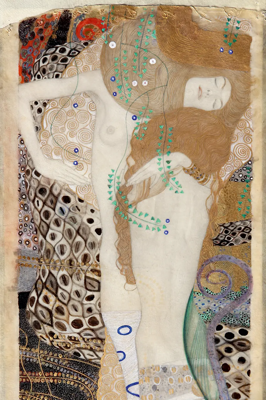 Gustav Klimt: Freundinnen (Wasserschlangen I), 1904 (geringfügige Ergänzungen 1907)