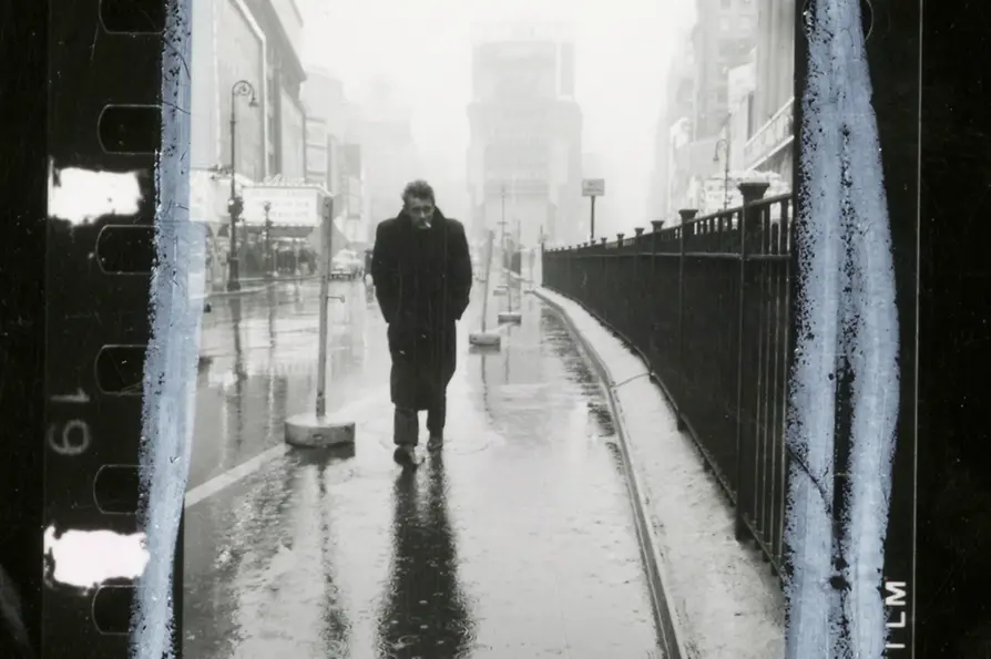 James Dean haunted Times Square, New York City, USA, 1955