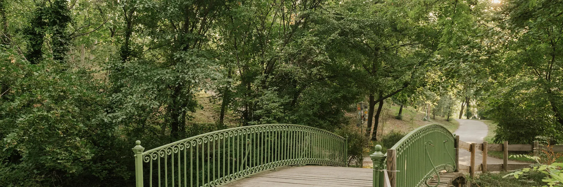 Vienna's oldest bridge in the green Prater