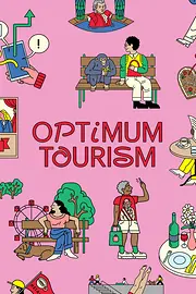 Vienna Visitor Economy Strategie 2030 | Text "Optimum Tourism" mit bunten Wien-Illustrationen