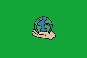 Illustration | Planet Erde ruht auf einer Hand