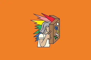 Illustration | Person öffnet Koffer und ein Regenboden strahlt ihr entgegen