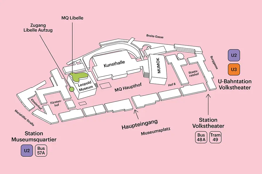 Lageplan MuseumsQuartier Libelle