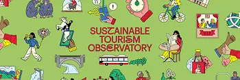 Illustration | Sustainable Tourism Observatory innerhalb diverser bunter Wien Illustrationen