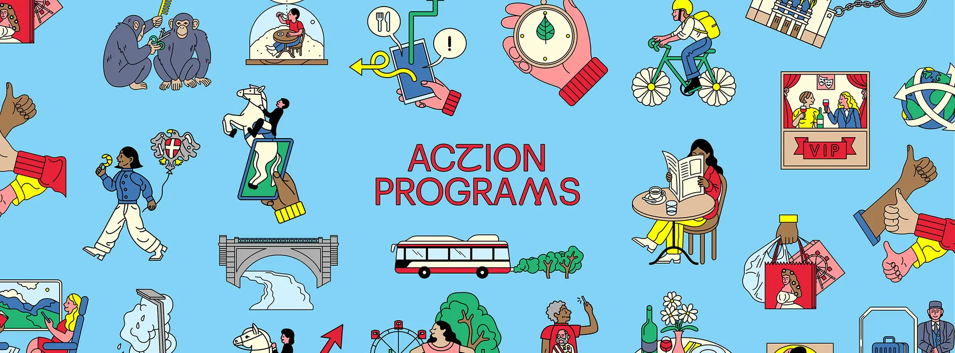 Graphik Aktionprogramme mit Icons