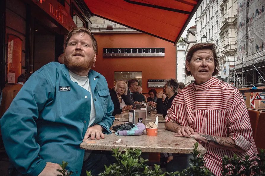 Lukas Mraz mit Mama Marion