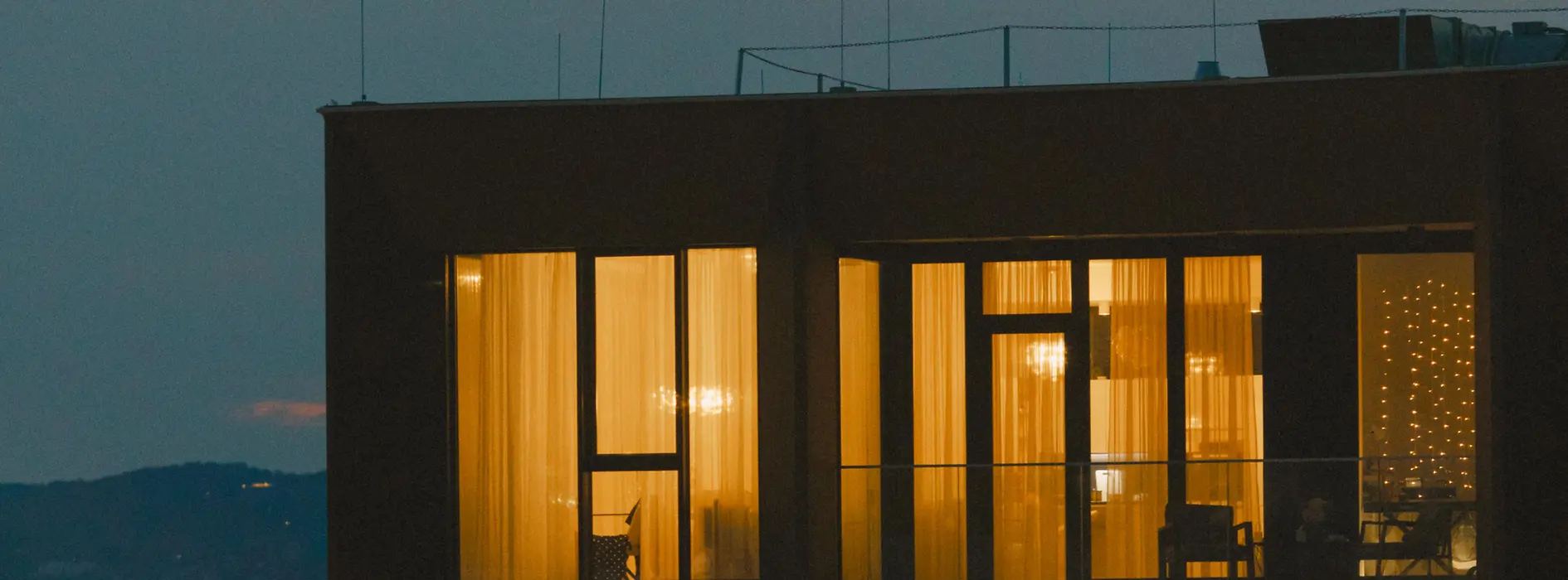 High-rise building in the dark