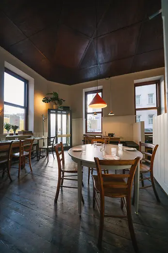 Inside a Viennese tavern