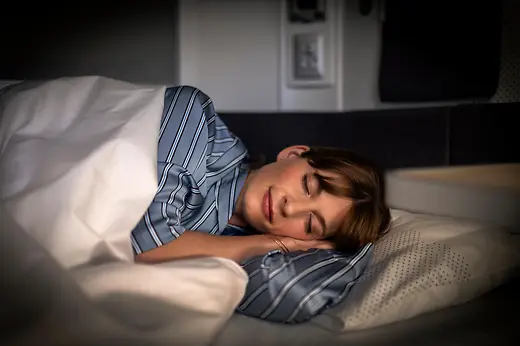Sleeping passenger on the ÖBB Nightjet