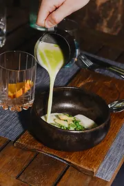 food is being served